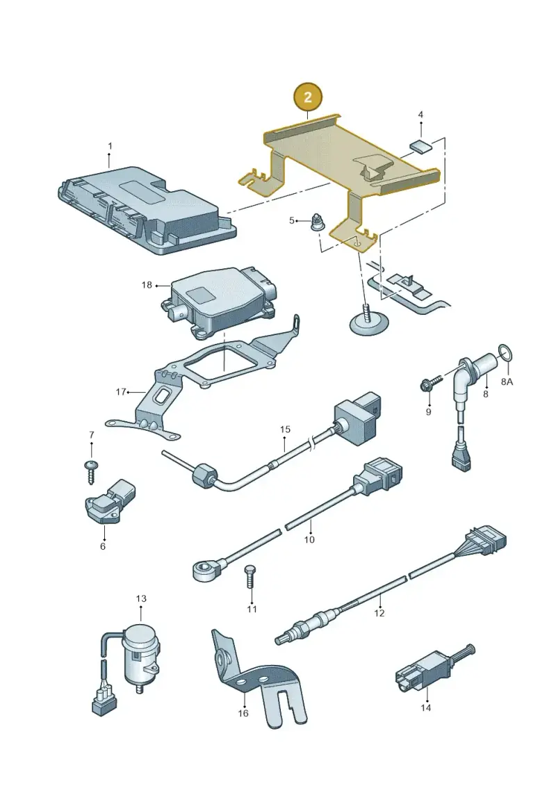 02A911023R — Volkswagen Golf             BR/US (1999-2001) diagram 194906000, position 2