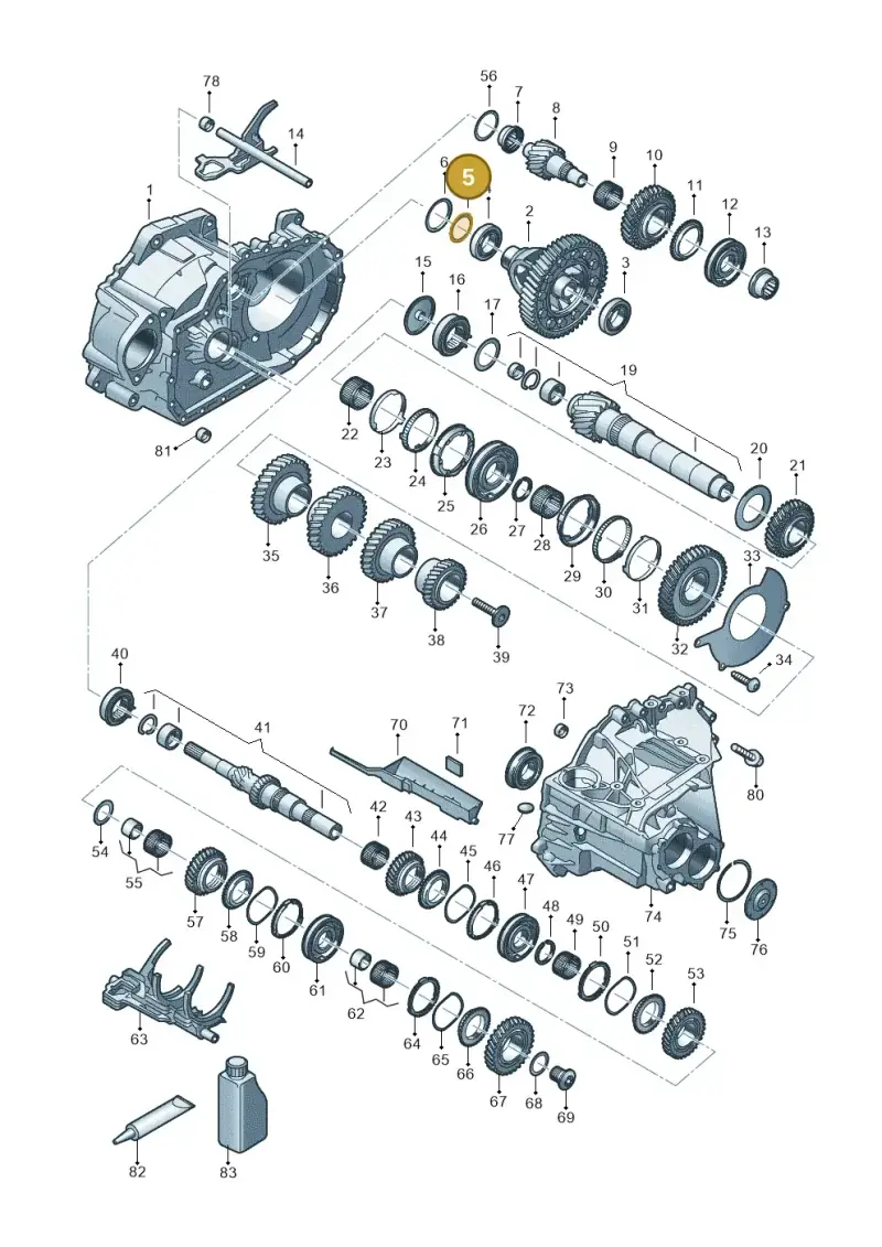 02B409210 — Volkswagen Caddy Maxi Kombi (2020-2024) diagram 5h0311150, position 5