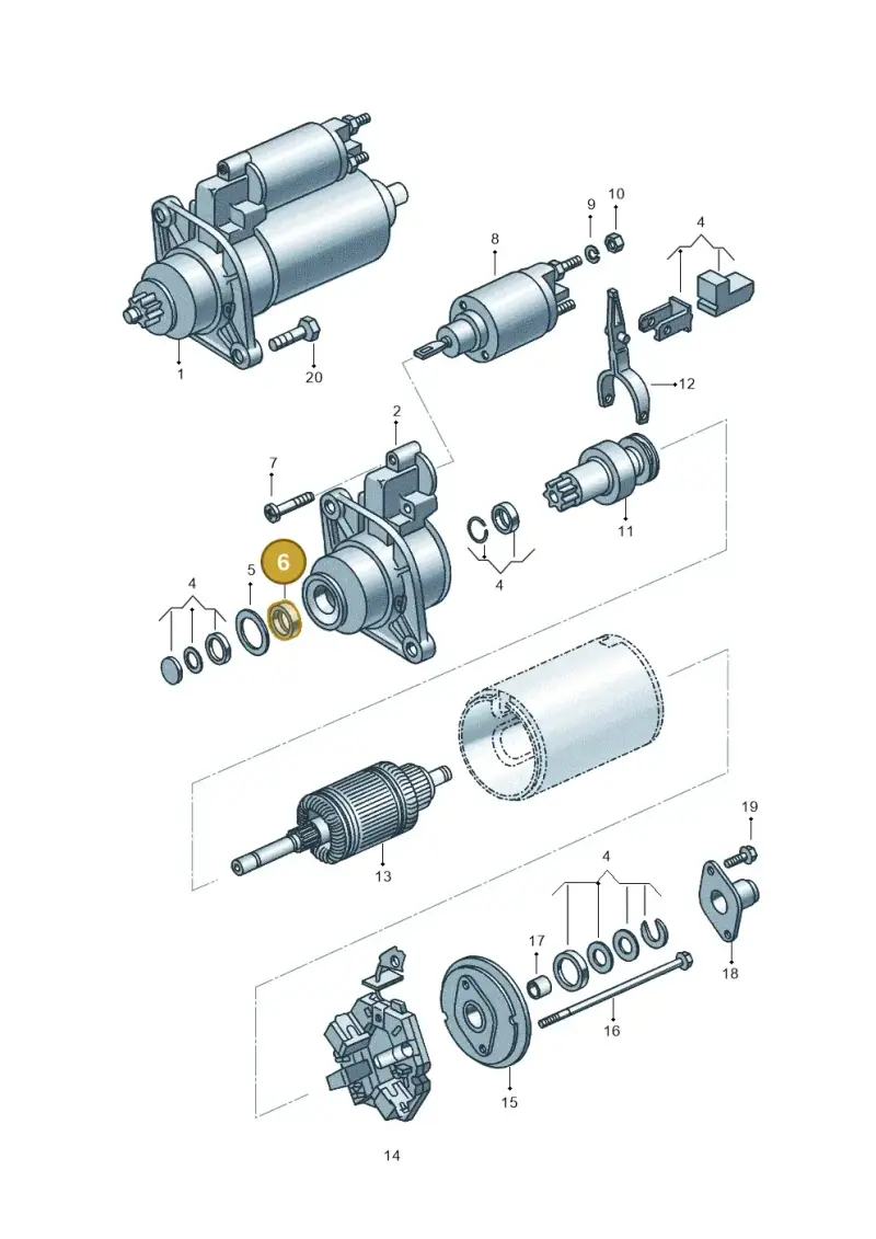 02B911257E — Volkswagen Voyage (2016-2023) diagram 541911000, position 6