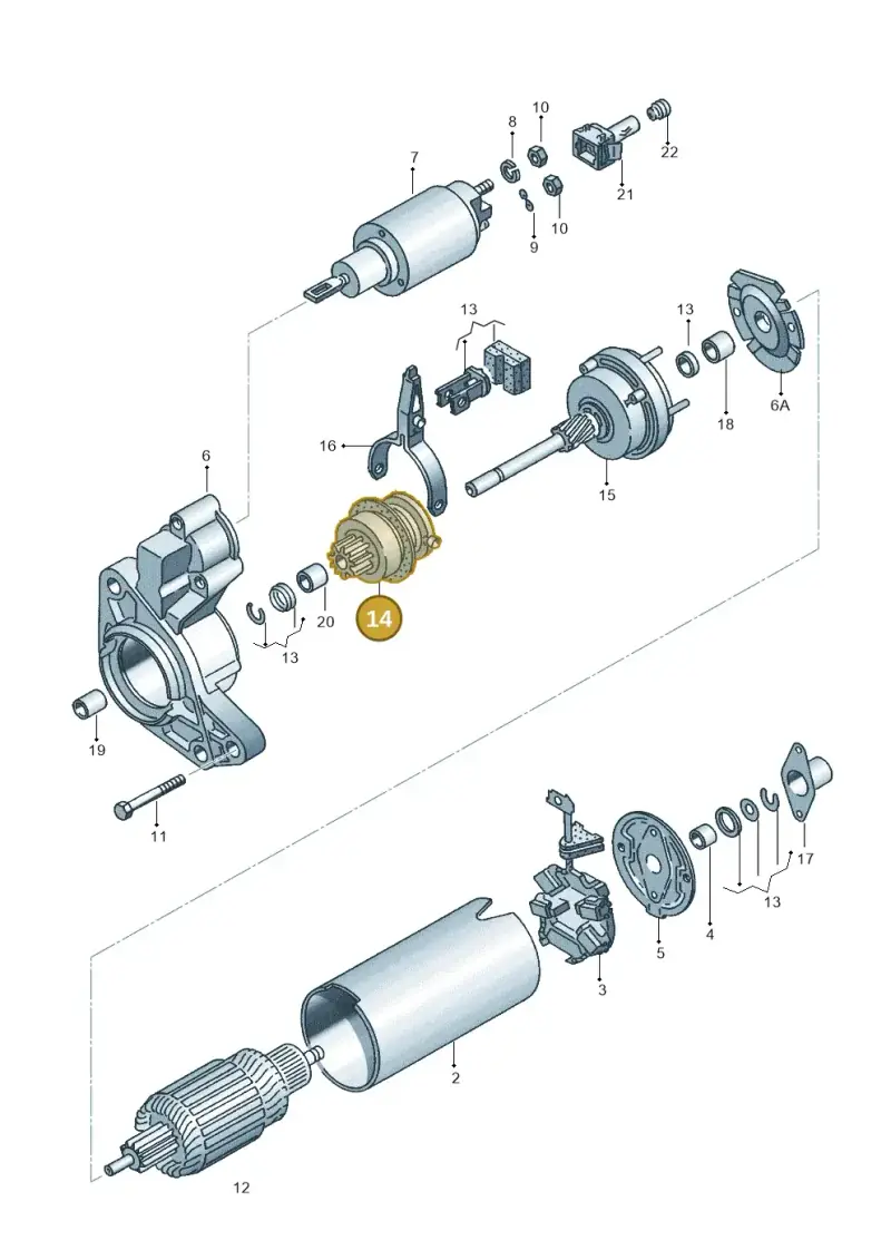 02B911335A — Volkswagen Passat (1989-1991) diagram 084167000, position 14