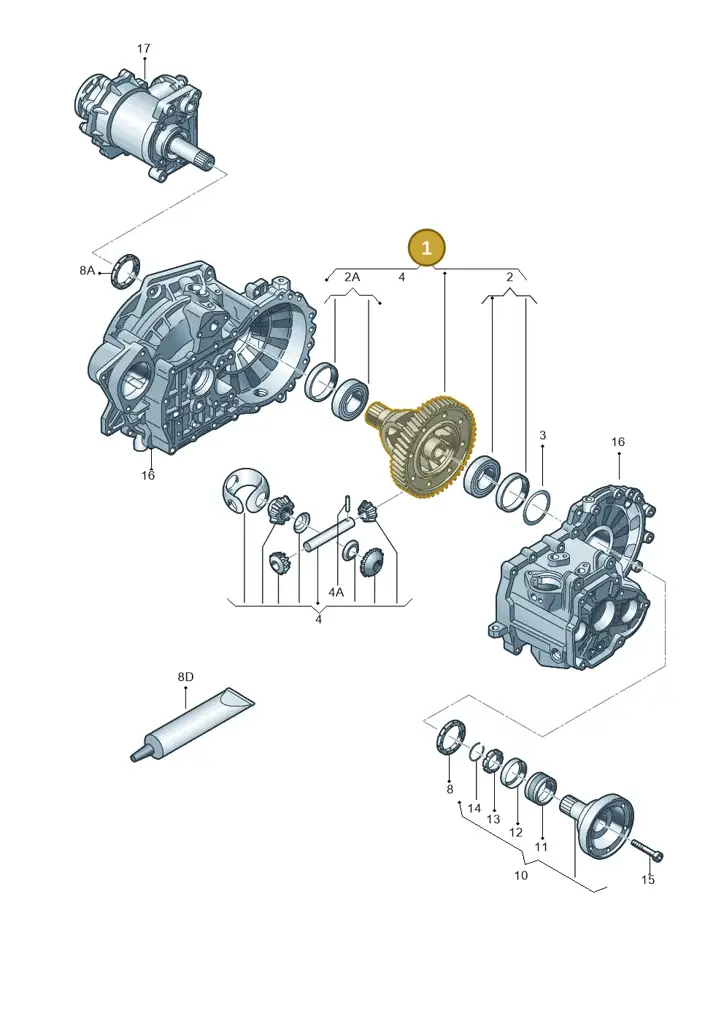 02C409021BA — Volkswagen Passat/4Motion (2005-2007) diagram 420409350, position 1