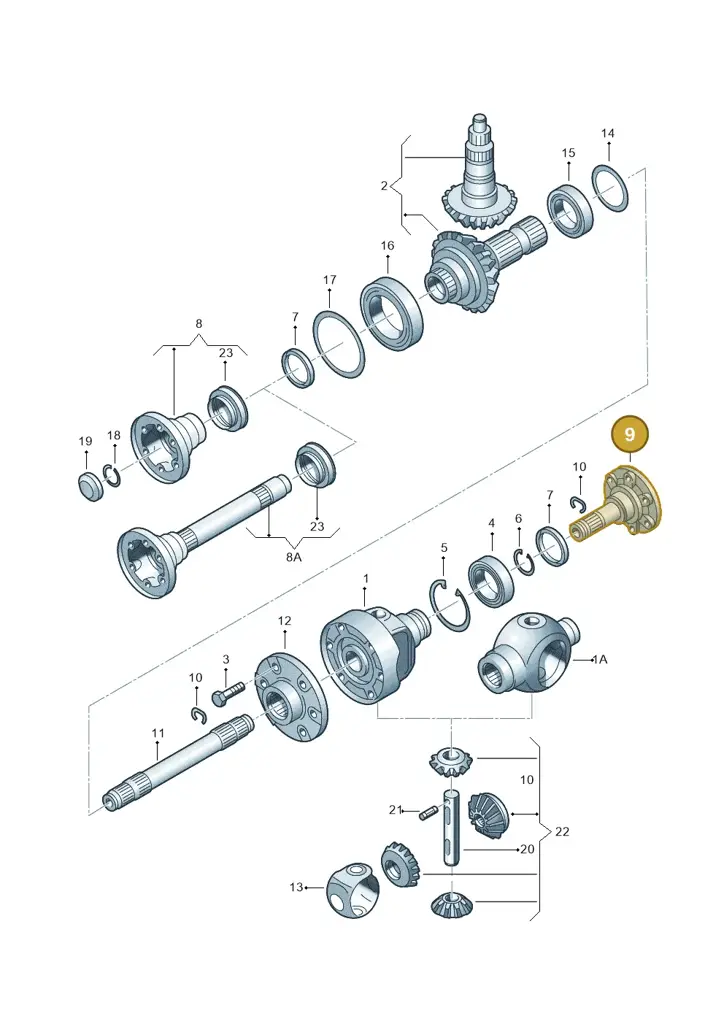 02D409355A — Volkswagen GOLF/VAR./4MOT. A4 02 (2001-2002) diagram 194525120, position 9