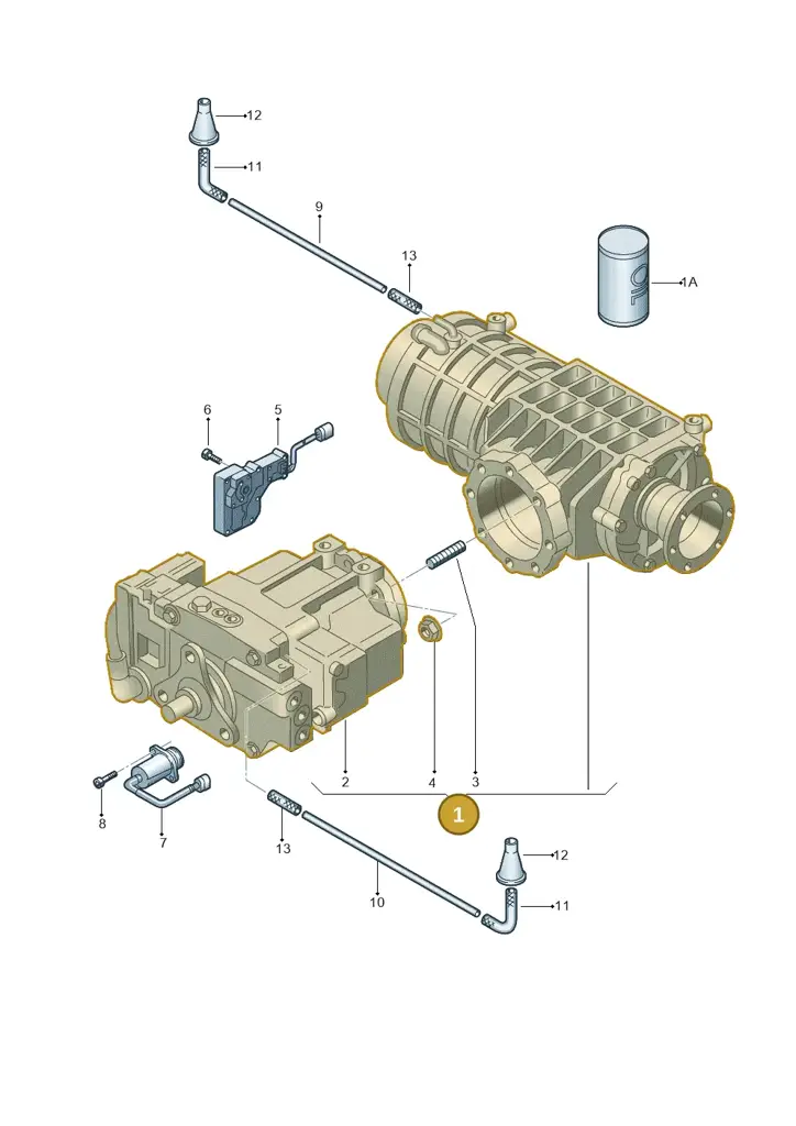 02D525010R — Volkswagen GOLF/VAR./4MOT. A4 02 (2001-2002) diagram 194525100, position 1