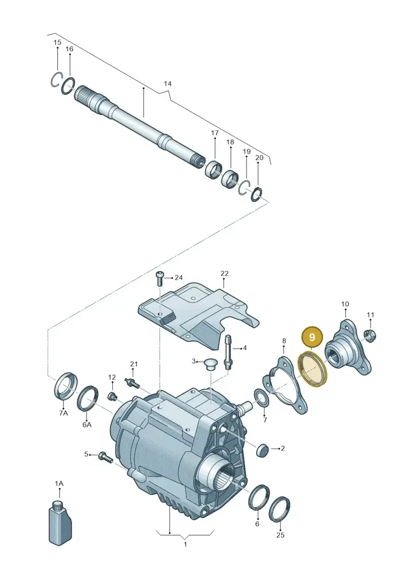 02D525596C — Volkswagen Passat CC (2011-2016) diagram 460409610, position 9