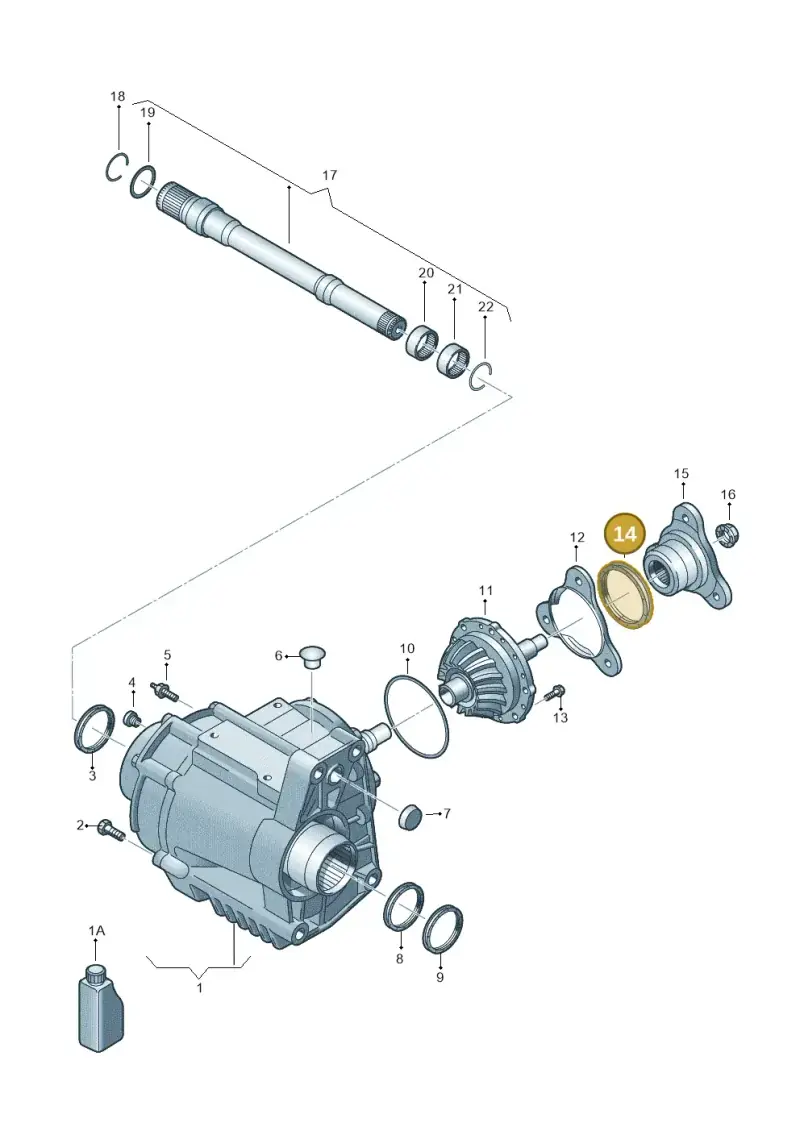 02D525596C — Volkswagen TIGUAN                 08> (2007-) diagram 634409410, position 14
