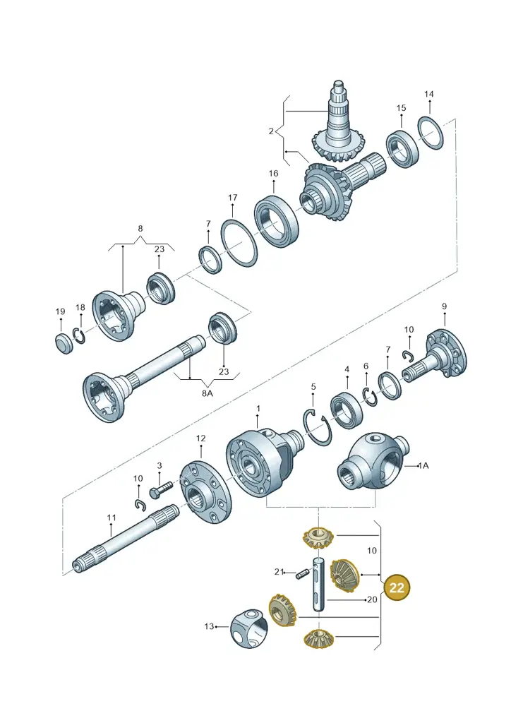 02D598081B — Volkswagen Jetta/Wagon (2002-2006) diagram 194525120, position 22