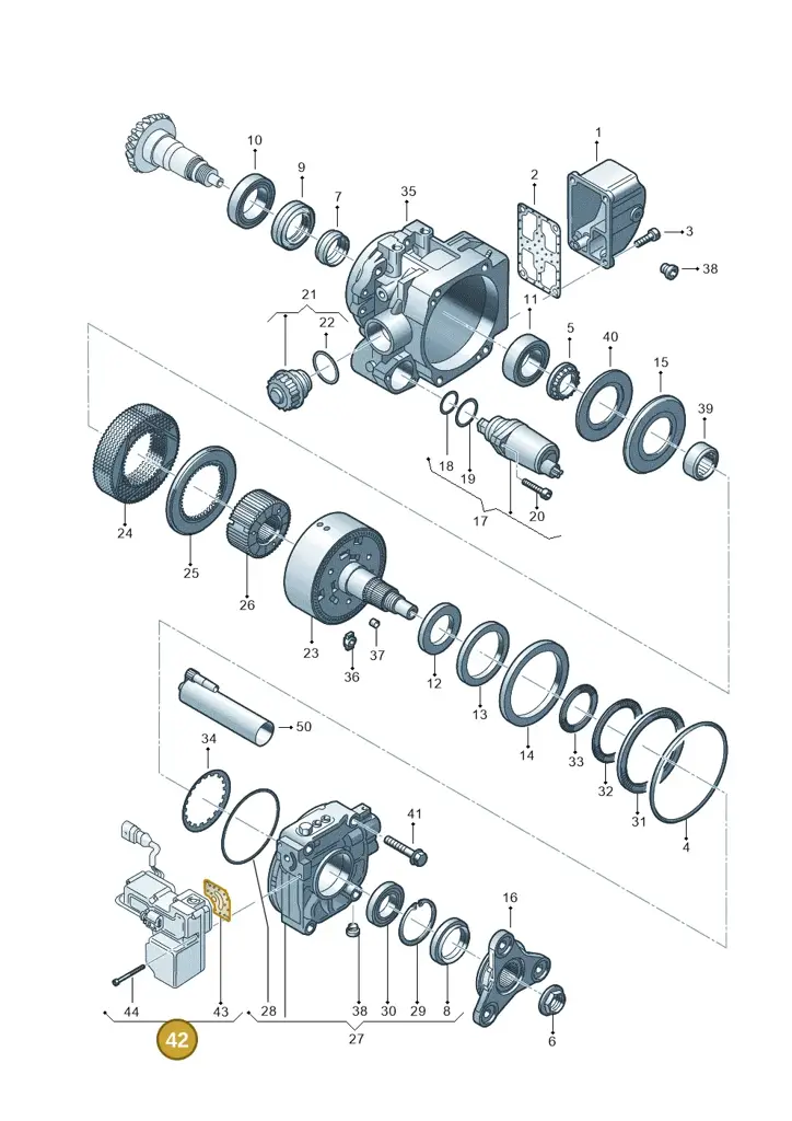 02D900554C — Volkswagen New Beetle (1998-2001) diagram 194525150, position 42
