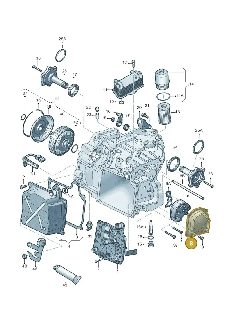 02E315141A — Volkswagen Golf 2.0 (2008-2011) diagram 405321620, position 8