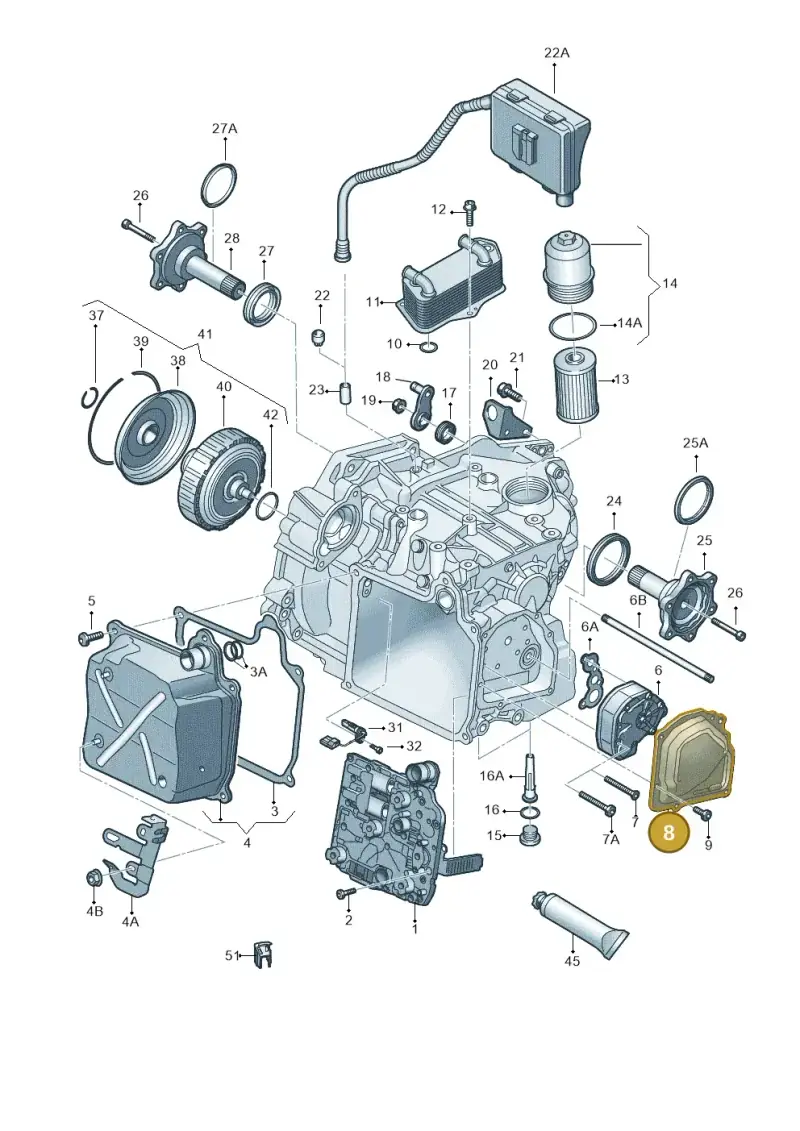 02E315141A — Volkswagen Tiguan 4Motion (2011-2018) diagram 712321620, position 8