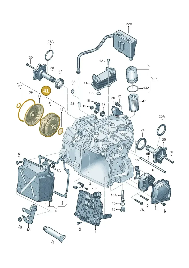 02E398029B — Volkswagen Golf Cabriolet (2011-2016) diagram 689321500, position 41