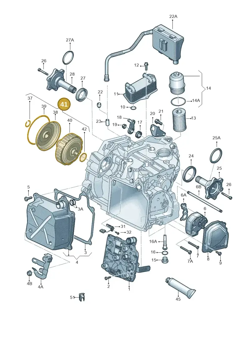 02E398029B — Volkswagen Passat CC (2011-2016) diagram 712321620, position 41