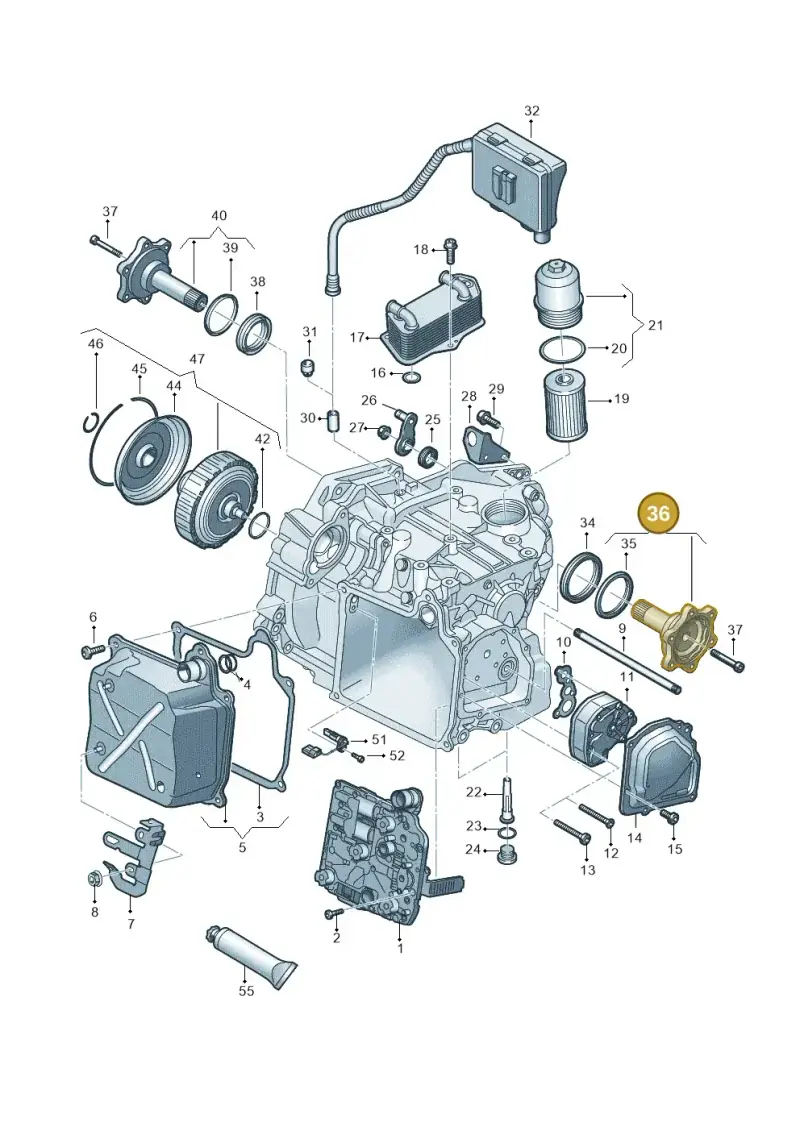 02E409343C — Volkswagen Sharan BlueMotion (2015-2022) diagram 863321680, position 36