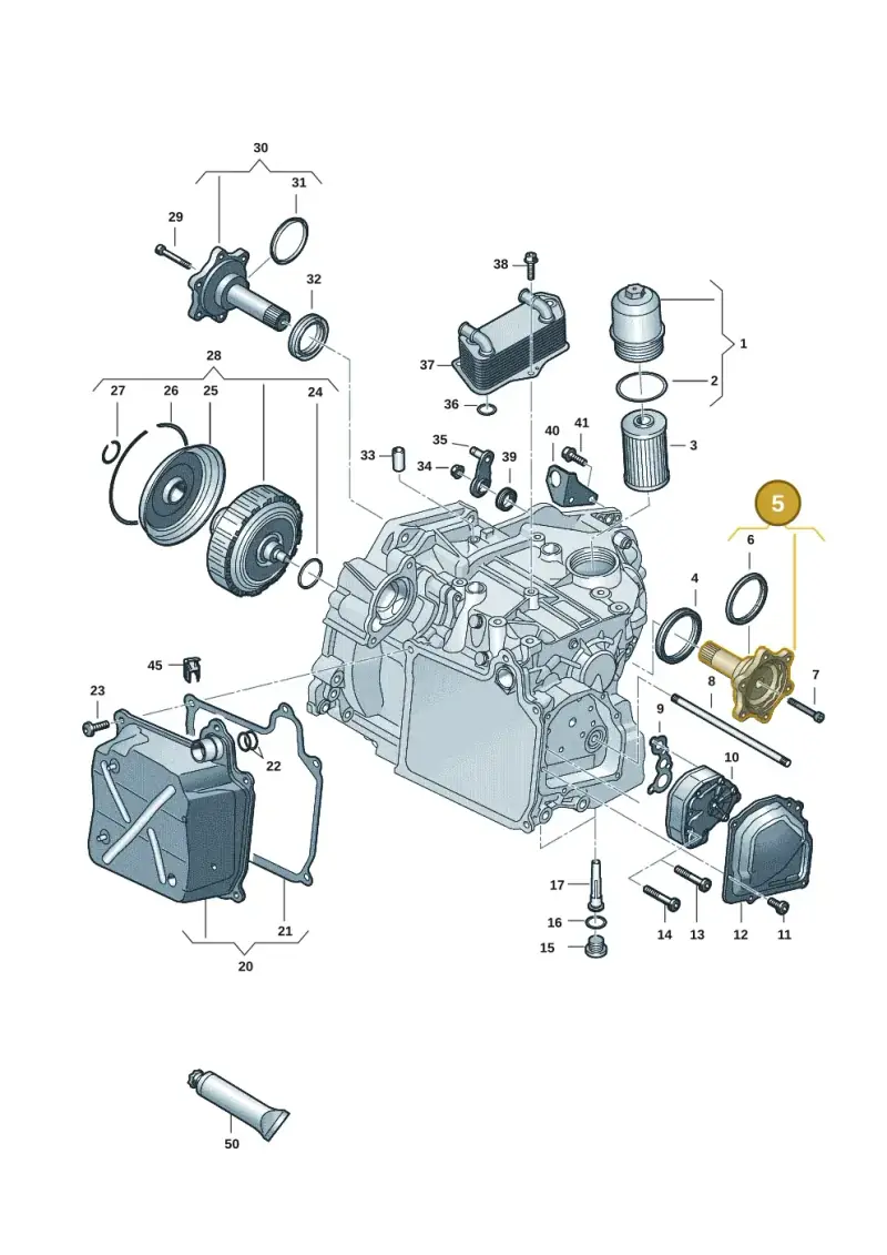 02E409343C — Volkswagen T-Roc BlueMotion (2017-2024) diagram 827355055, position 5