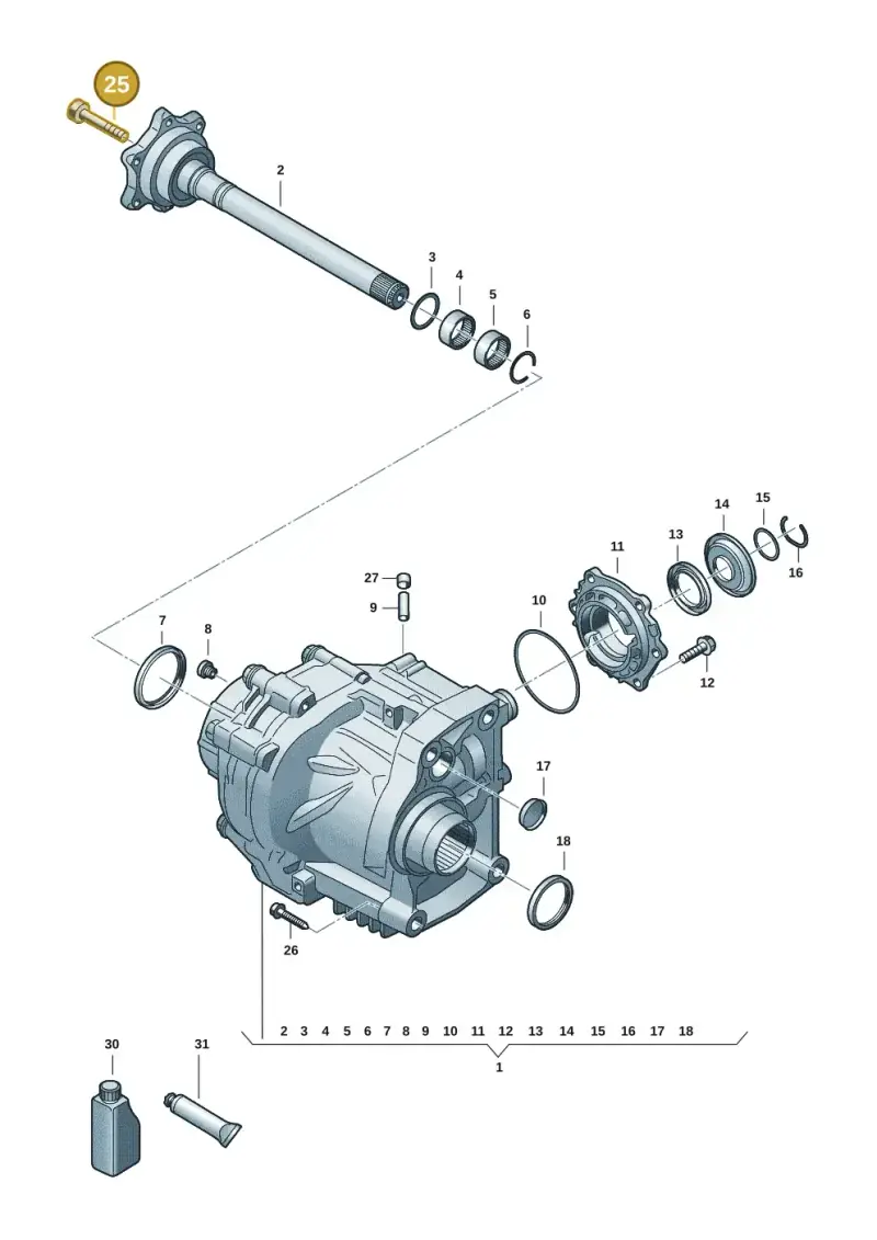 02E409359 — Volkswagen Tiguan 2.0 (2023-) diagram 57x409590, position 25