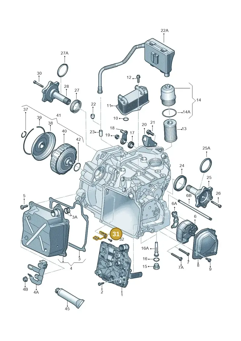 02E927321C — Volkswagen Golf Cabriolet (2011-2016) diagram 689321500, position 31
