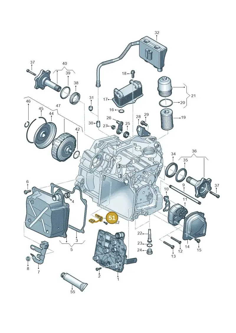 02E927321C — Volkswagen Sharan BlueMotion (2015-2022) diagram 863321680, position 51