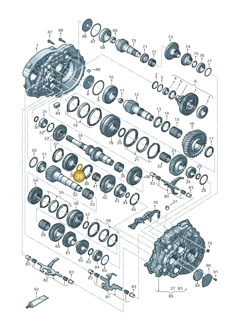 02F311187D — Volkswagen Tiguan 2.0 4Motion (2017-2024) diagram 884300802, position 39