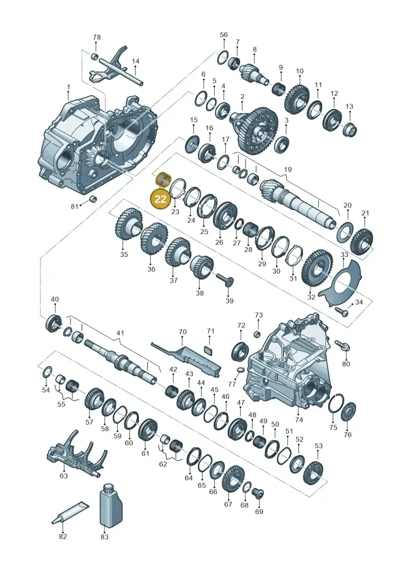 02F311265 — Volkswagen Caddy Maxi Kombi (2020-2024) diagram 5h0311150, position 22