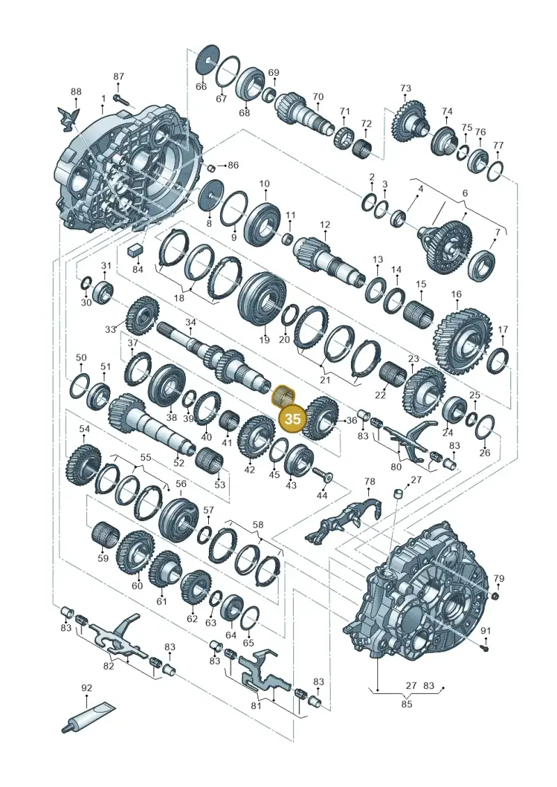 02F311265 — Volkswagen Transport. multivan (2019-2024) diagram 806800300, position 35