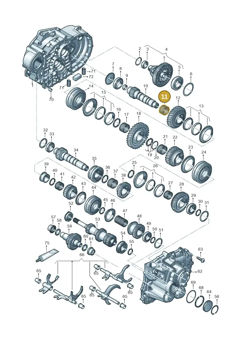 02F311265 — Volkswagen Caddy Maxi Kombi (2020-2024) diagram 813300552, position 11