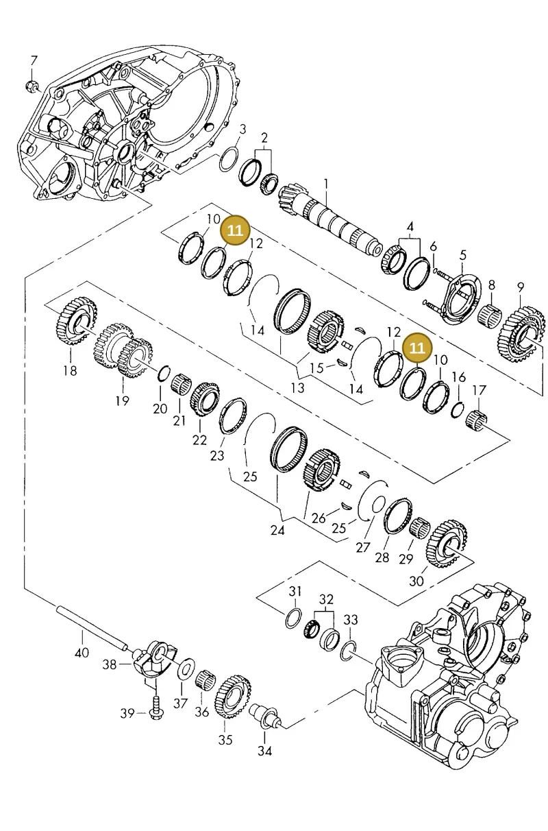 02F311279 — Volkswagen TRANSPORTER SYNCRO (1996-2003) diagram 230311360, position 11