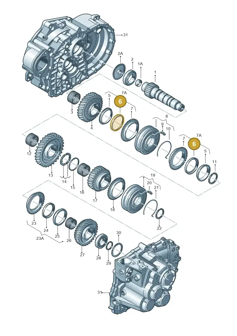 02F311279 — Volkswagen Golf estate (2009-2013) diagram 649311430, position 6