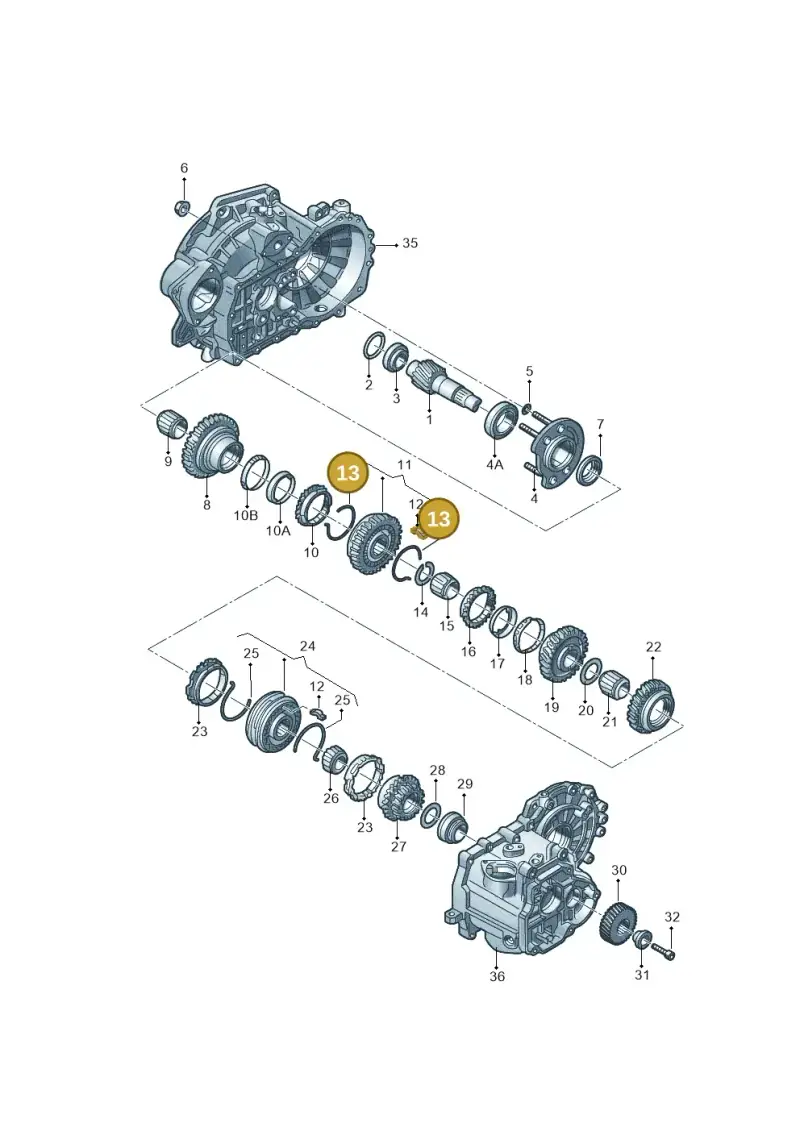 02F311336 — Volkswagen Golf (2009-2014) diagram 860311010, position 13