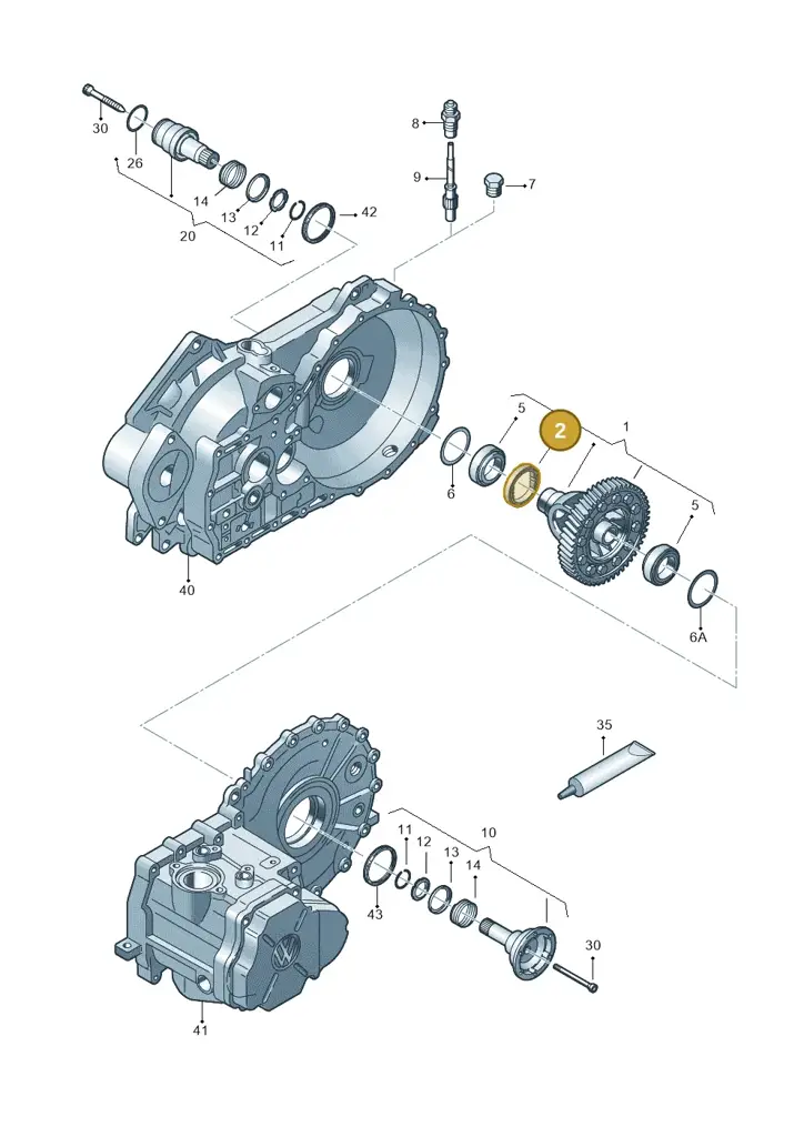 02G409187A — Volkswagen Transp. caravelle (2011-2015) diagram 731409100, position 2