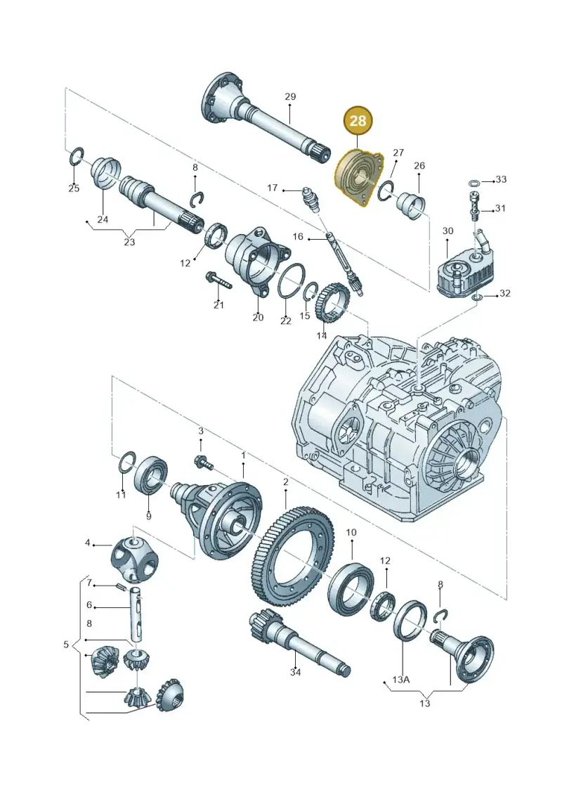 02G409335B — Volkswagen Eurovan (1998-2003) diagram 162409500, position 28