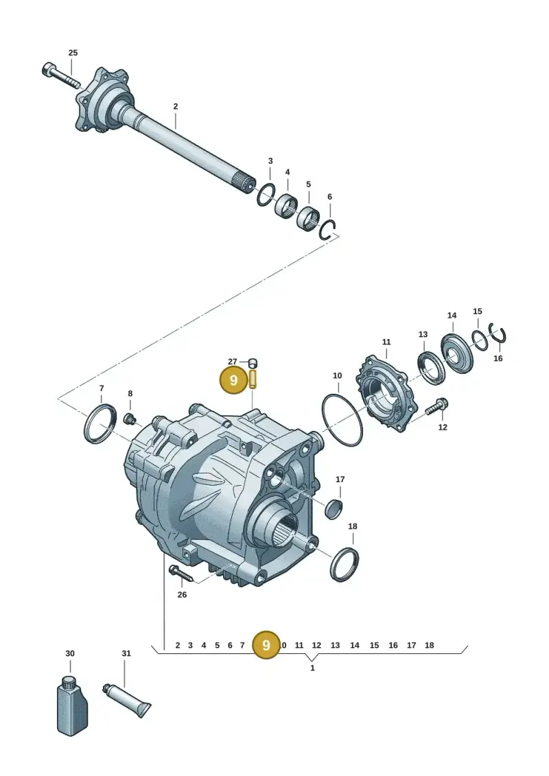 02H409275A — Volkswagen Tiguan 2.0 (2023-) diagram 57x409590, position 9