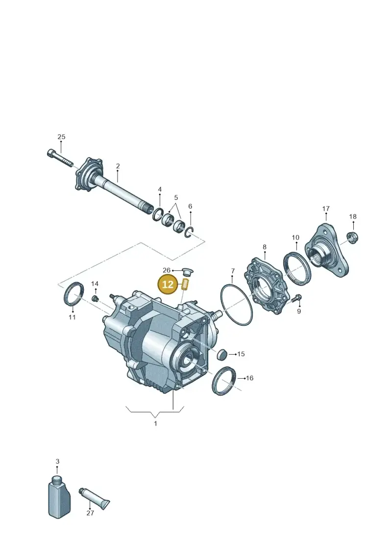 02H409275A — Volkswagen Caddy Maxi Kombi (2020-2024) diagram 813409010, position 12