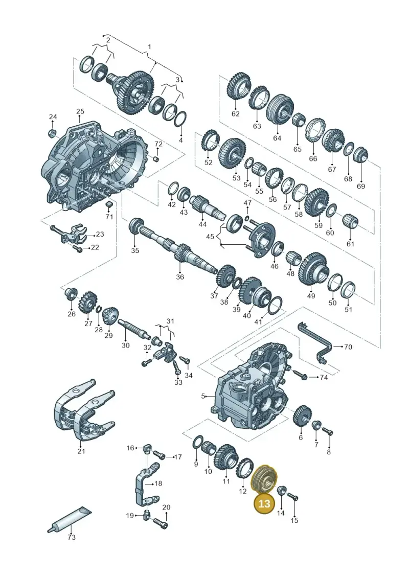 02J311241D — Volkswagen Golf Sportsvan 1.6 (2014-2020) diagram 827315030, position 13