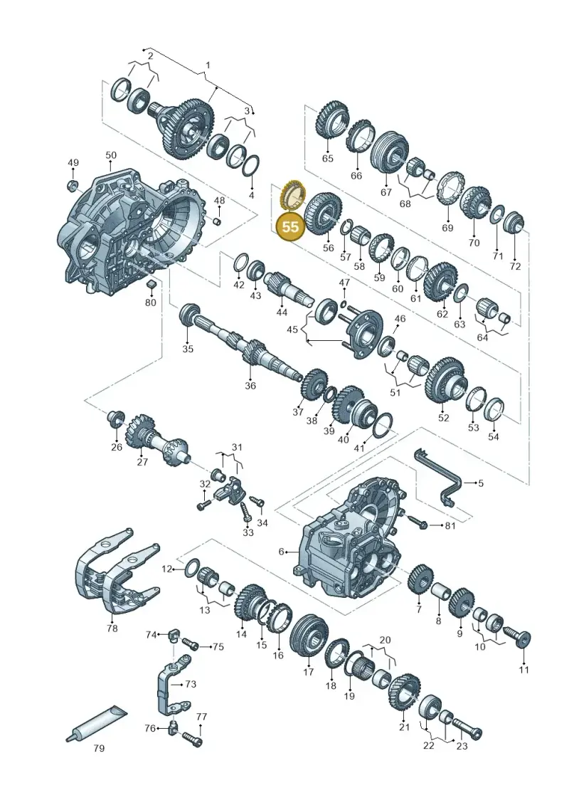 02J311247D — Volkswagen Arteon (2017-2023) diagram 828303520, position 55