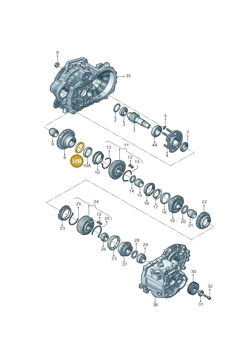 02J311277A — Volkswagen Golf (2009-2014) diagram 860311010, position 10B