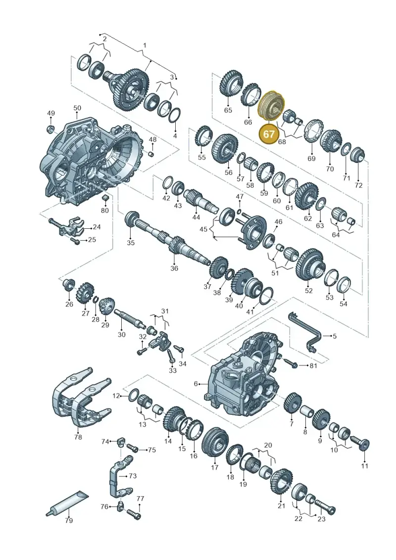 02J311301N — Volkswagen T-Roc BlueMotion (2017-2024) diagram 827320030, position 67