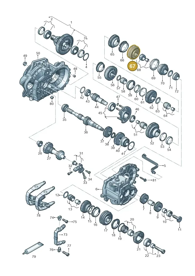 02J311301N — Volkswagen Arteon (2017-2023) diagram 828303520, position 67