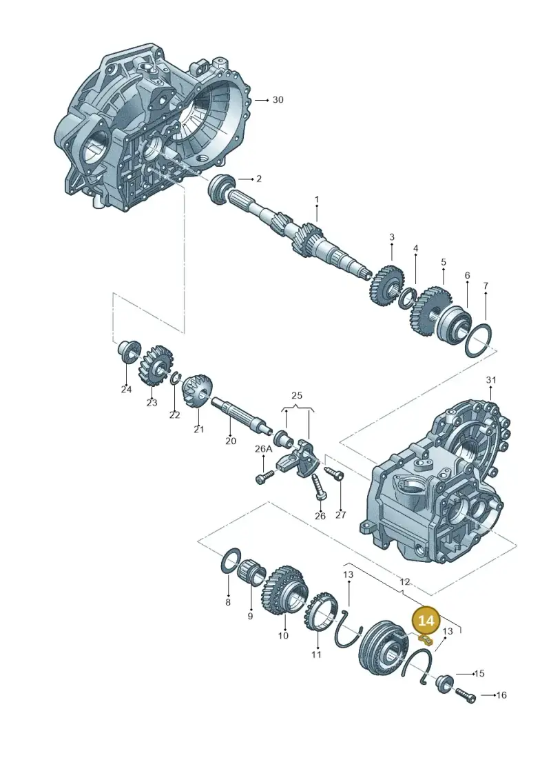 02J311313A — Volkswagen Golf 1.6 (2015-2019) diagram 420311390, position 14