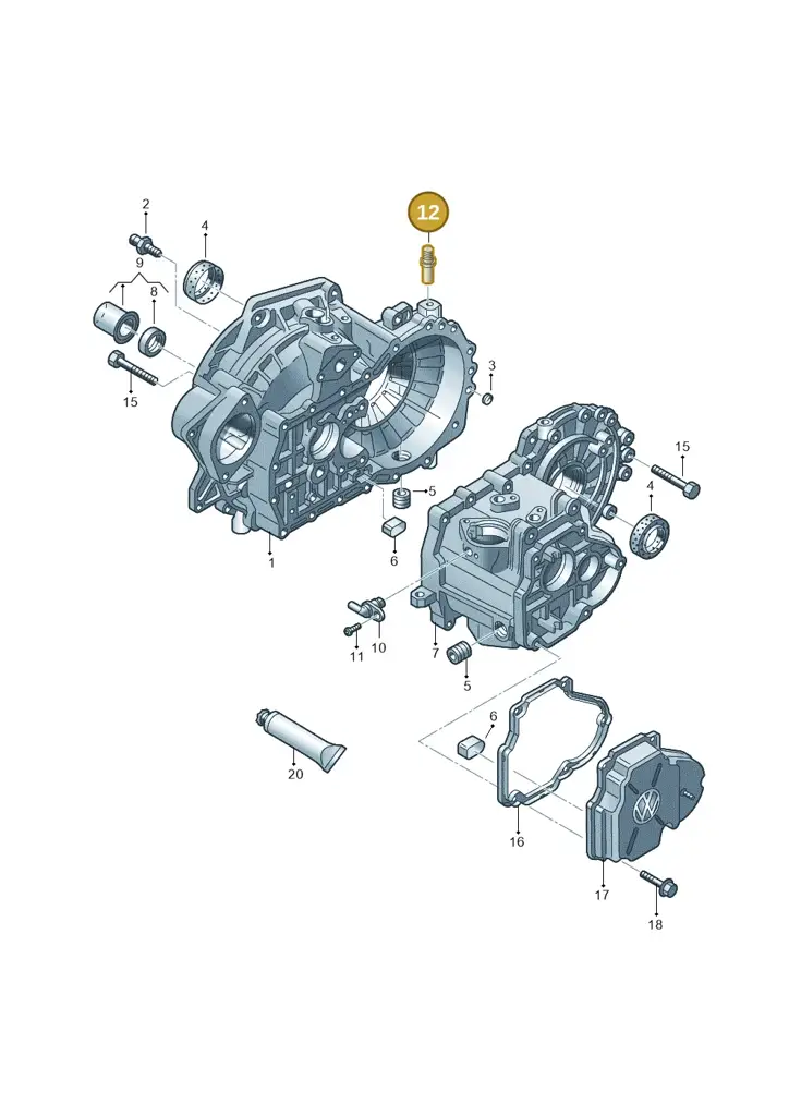 02J409057 — Volkswagen Polo (2012-2014) diagram 672301400, position 12