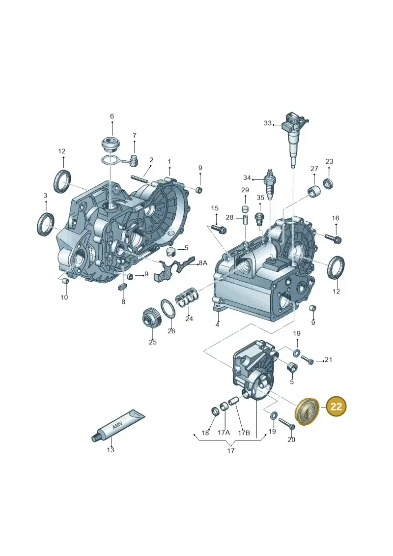 02K141073 — Volkswagen Jetta/Wagon (2002-2006) diagram 201301350, position 22