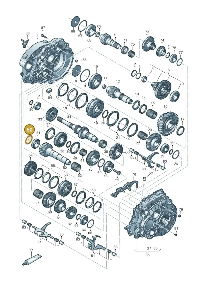 02K498210 — Volkswagen Transport. multivan (2019-2024) diagram 806800300, position 50