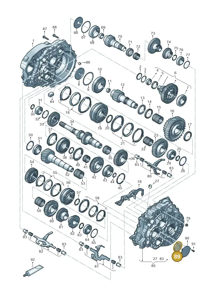 02M301211D — Volkswagen Tiguan 2.0 4Motion (2017-2024) diagram 884300802, position 89
