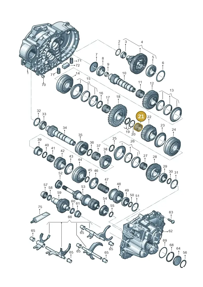 02M311093B — Volkswagen Golf 2.0 BlueMotion (2019-2024) diagram 813300552, position 21