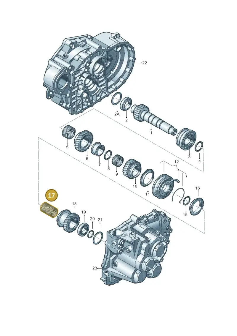 02M311151 — Volkswagen Polo 1.4 BlueMotion (2014-2017) diagram 694311440, position 17