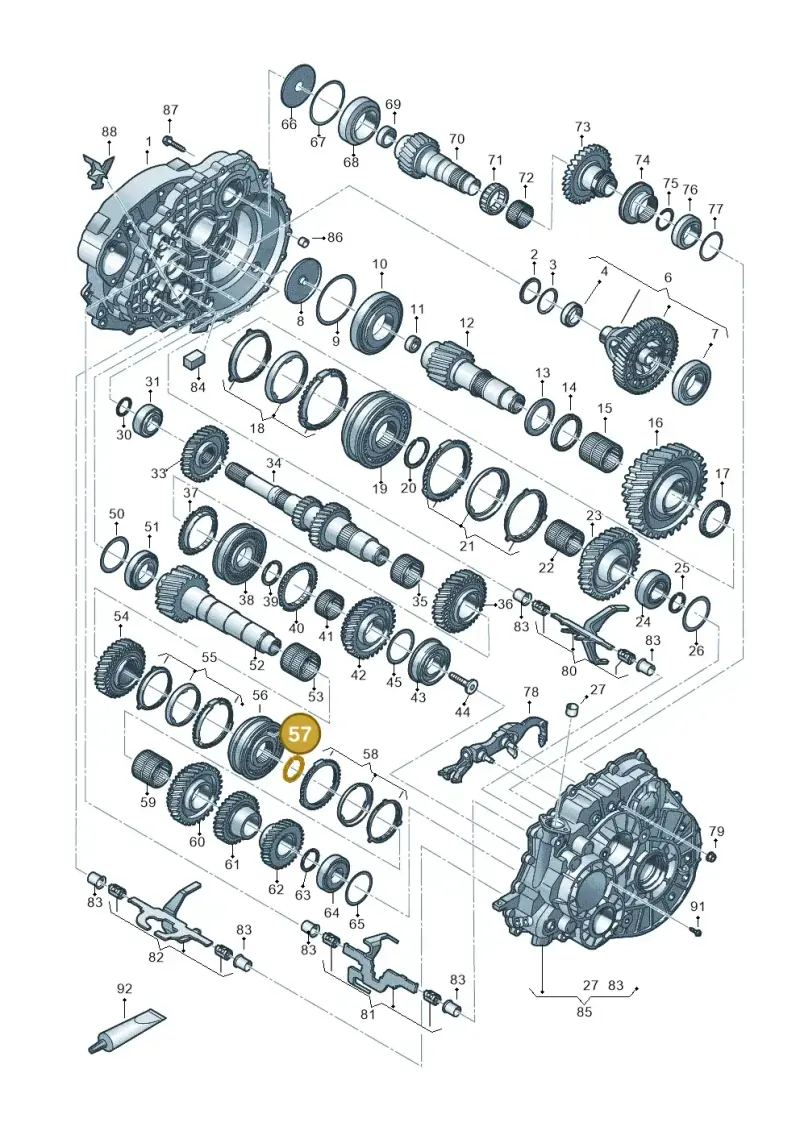 02M311183 — Volkswagen Transport. multivan (2019-2024) diagram 806800300, position 57