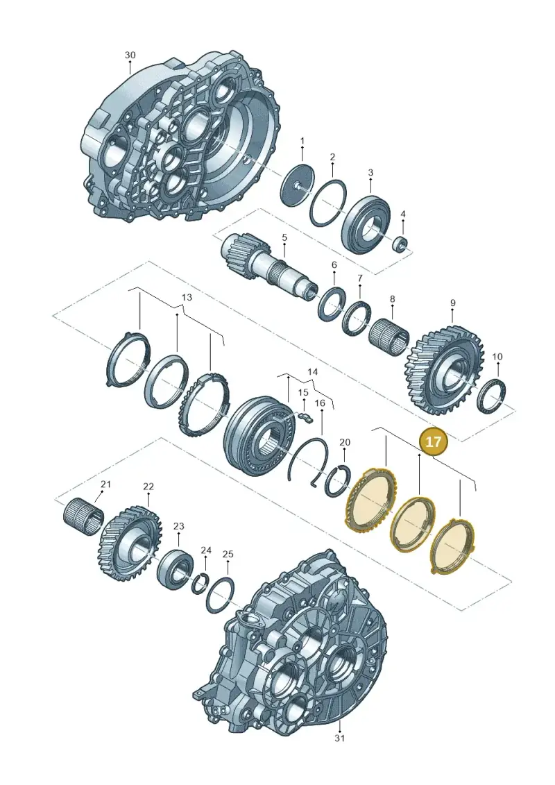 02M311197M — Volkswagen Tiguan 4Motion (2011-2018) diagram 732311260, position 17