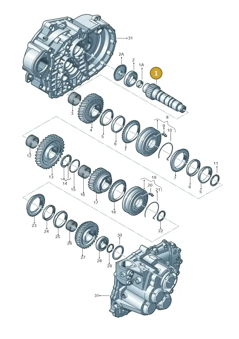 02M311205BC — Volkswagen GOLF/VAR./4MOT. A4     02 (2001-2002) diagram 194311580, position 1