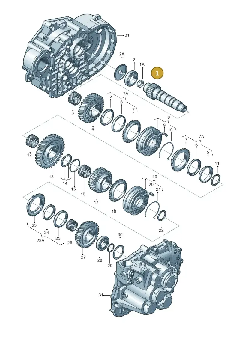 02M311205BK — Volkswagen Scirocco 2.0 (2008-2014) diagram 649311430, position 1