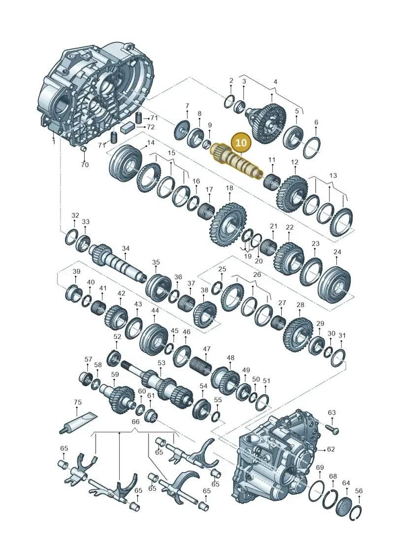 02M311205BK — Volkswagen Golf 2.0 BlueMotion (2019-2024) diagram 813300552, position 10