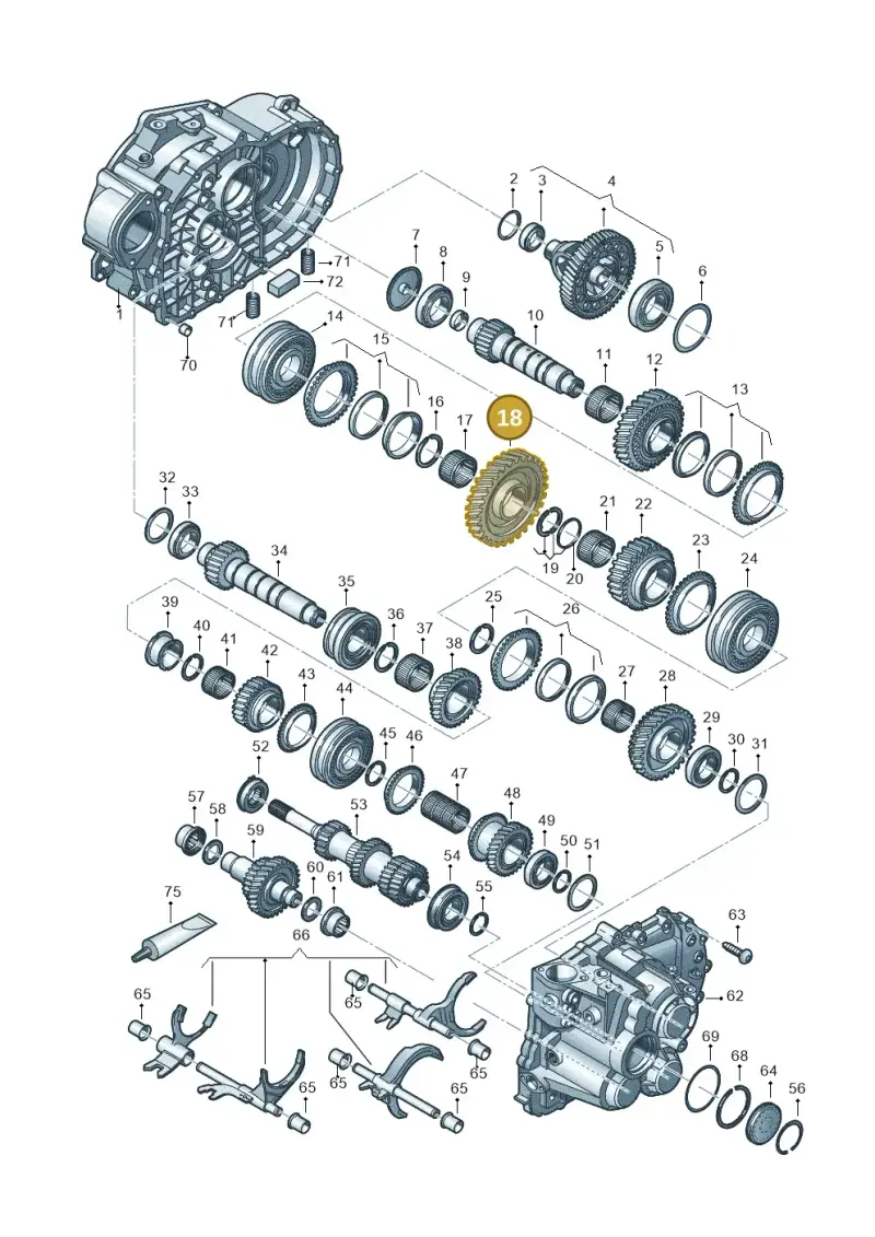 02M311251AC — Volkswagen Caddy Maxi Kombi (2020-2024) diagram 813300552, position 18