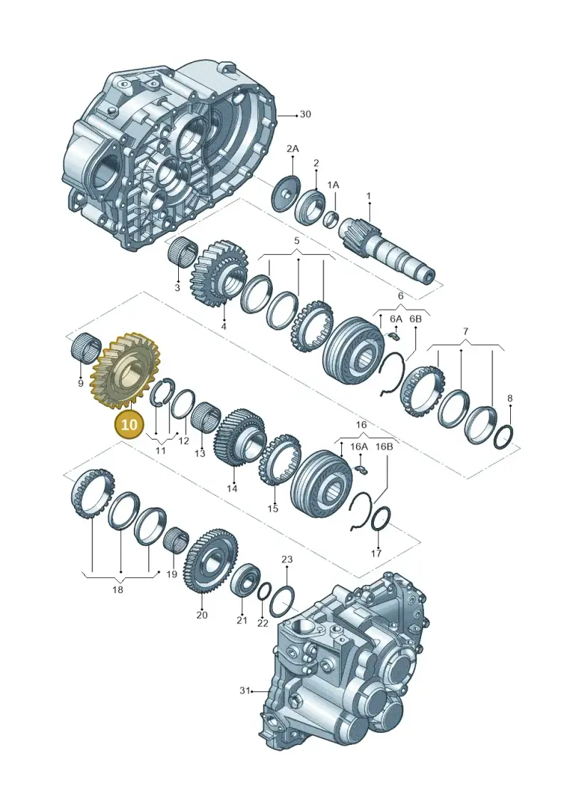 02M311251K — Volkswagen Tiguan (2009-2019) diagram 688311500, position 10